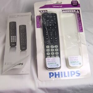 Philips SRC2063WM/17 Remote Control Black Wireless Glow Buttons MPN SRC2063WM/17